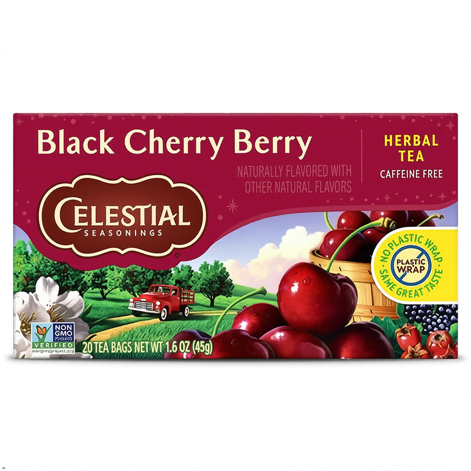 CELESTIAL SEASONINGS HERB TEA,BLK CHERRY BERRY, 20 BAG (Pack of 3) Celestial Seasonings